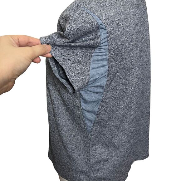 Outdoor Voices Players Polo Shirt Blue Mesh Activewear Women’s Size Large - Picture 8 of 12